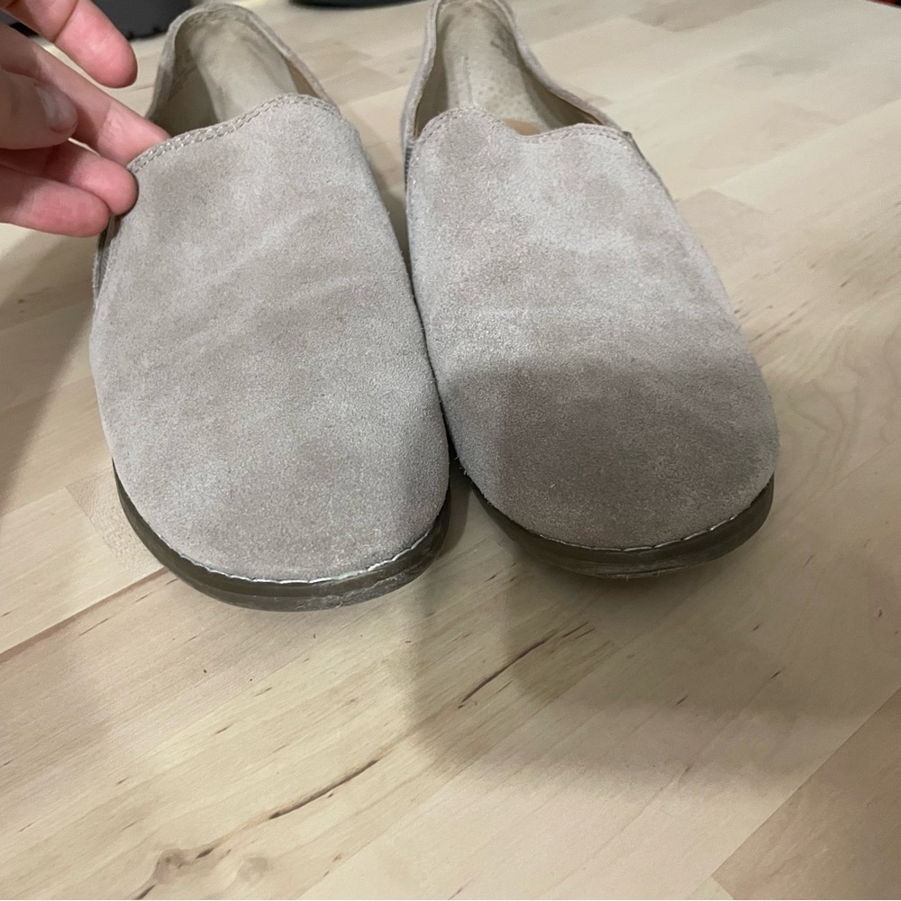 Franco Sarto Size US 8 Loafer Pardon Suede Almond Toe Flats Shoes Women’s